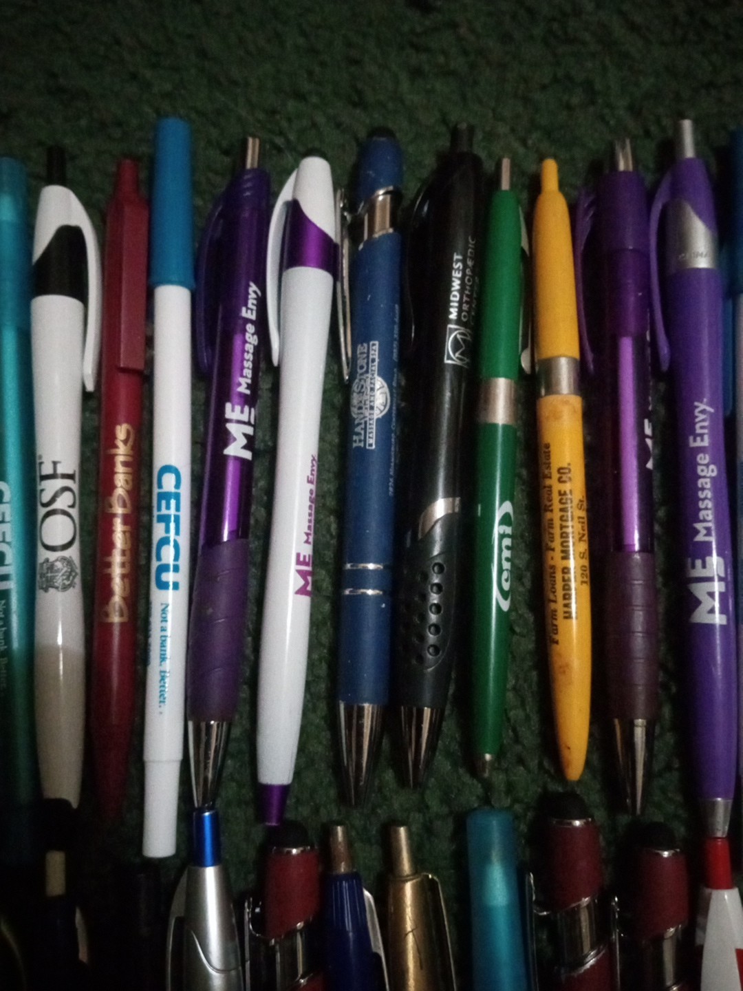 Advertisement Ballpoint Pens Lot Of 33 Decent Condition Multiple Brands Htf