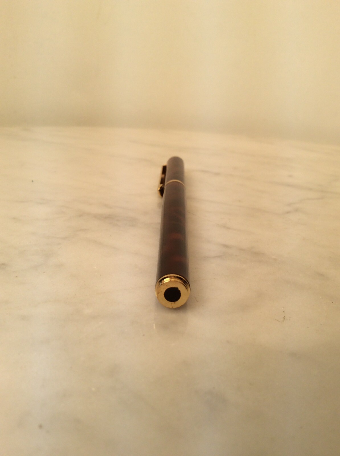 Vintage RONSON Ballpoint Pen Brown Marble Germany