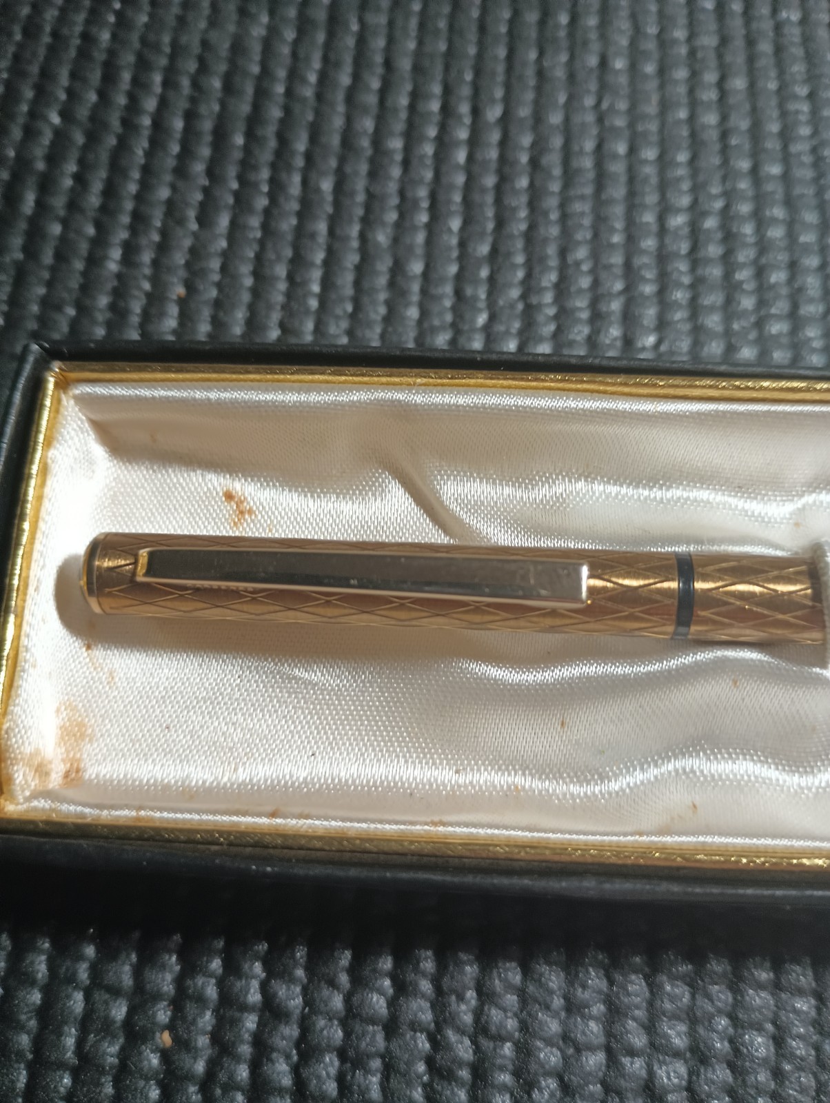 Aurora Gold Tone Ball Point Pen Vintage Carpogiani Bologna, Italy Original Box
