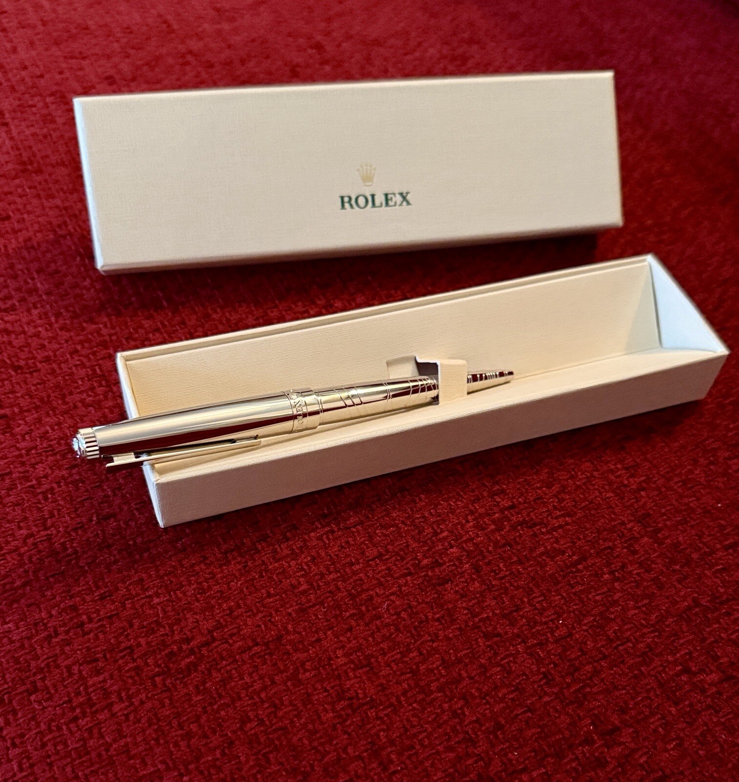 NEW Rolex VTG Style Palladium-Finish Ballpoint Pen | VIP Ad Gift, Refillable