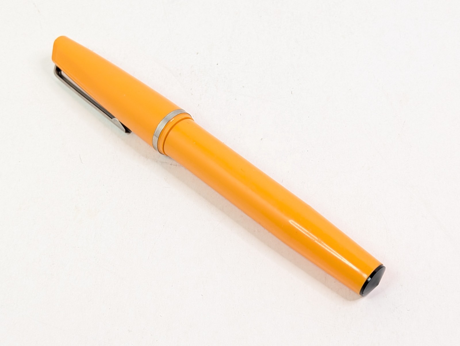 Large Oversized Jumbo 9″ Orange Ball Point Pen Novelty Gag Office Italy Vintage