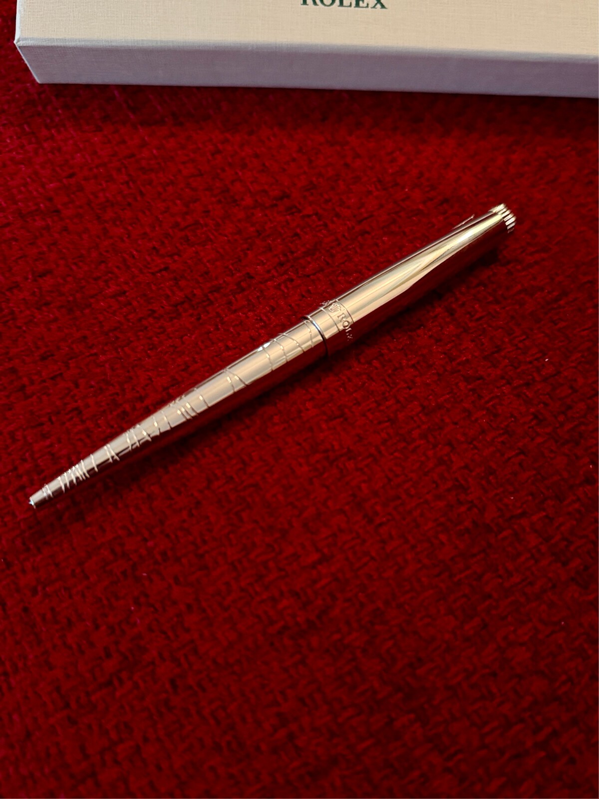 NEW Rolex VTG Style Palladium-Finish Ballpoint Pen | VIP Ad Gift, Refillable