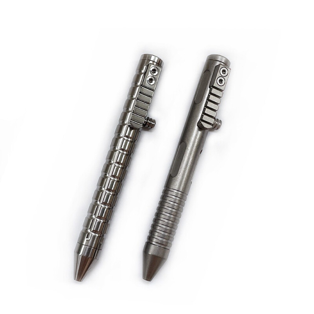 Titanium Alloy Mini Ballpoint Pen Bolt Action EDC Pocket Signature Pen Outdoor