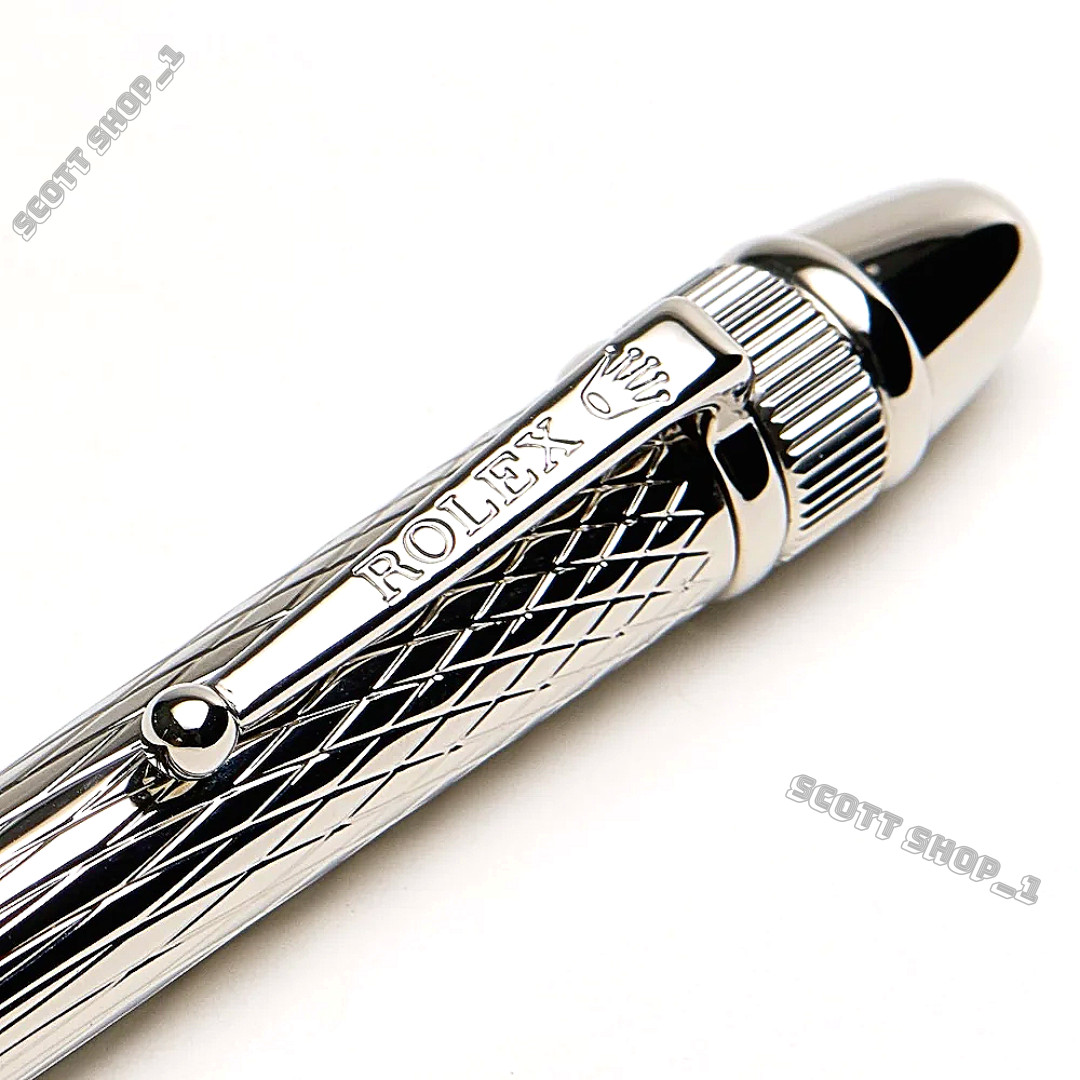 ROLEX Elegant Silver Ballpoint Pen Luxury Gift Box VIP Executive Pen AD VIP Gift
