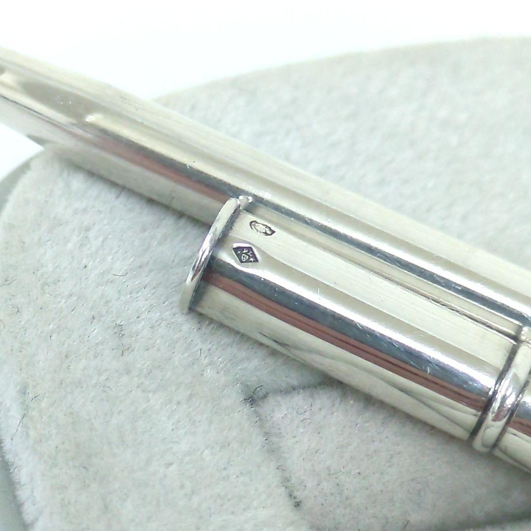 Official Hermes Agenda Mini Ballpoint Pen Silver 925 Size No Ink From Japan