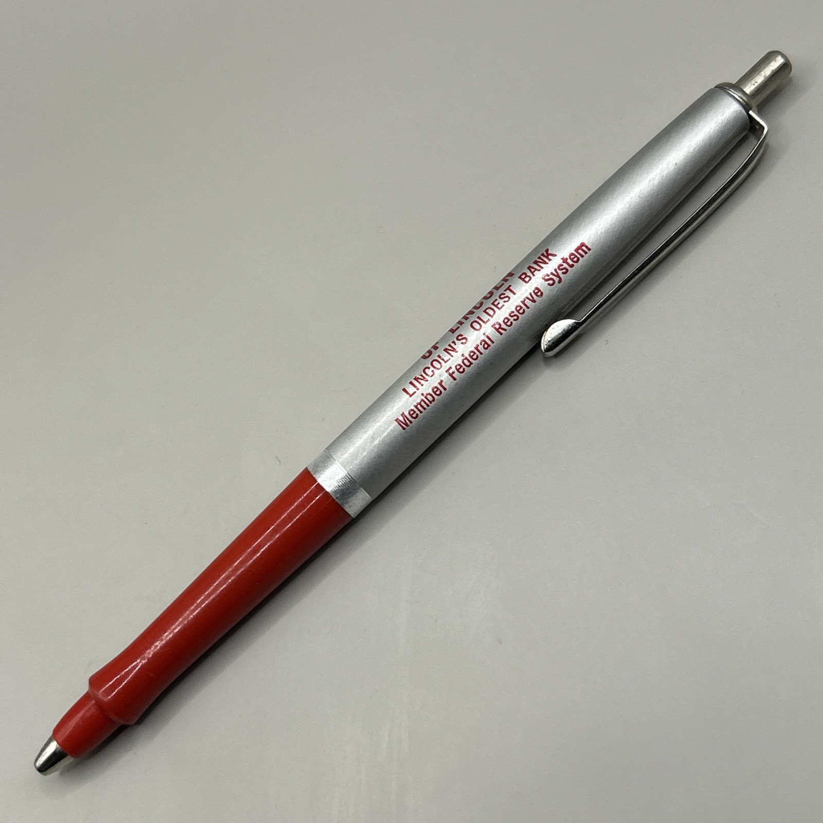 VTG Ballpoint Pen STATE NATIONAL BANK OF LINCOLN Illinois