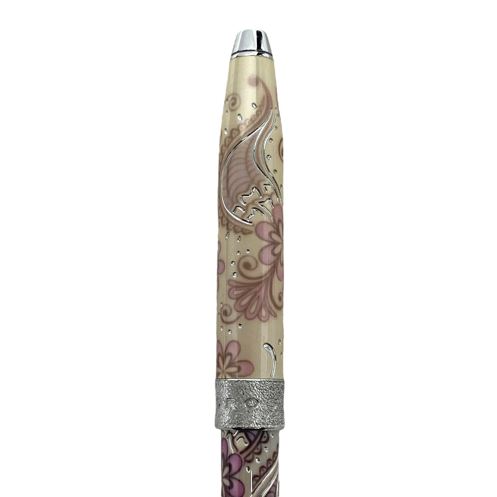 Cross Botanica Ballpoint Pen Botanical Pattern Silver Pink Purple Twist