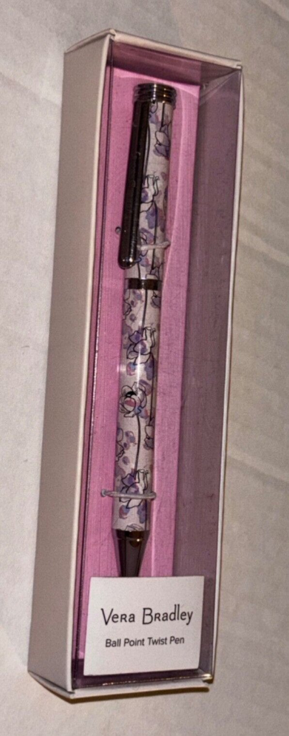 Vera Bradley Ball Point Pen, Black Ink, New In Box, You Choose Pattern