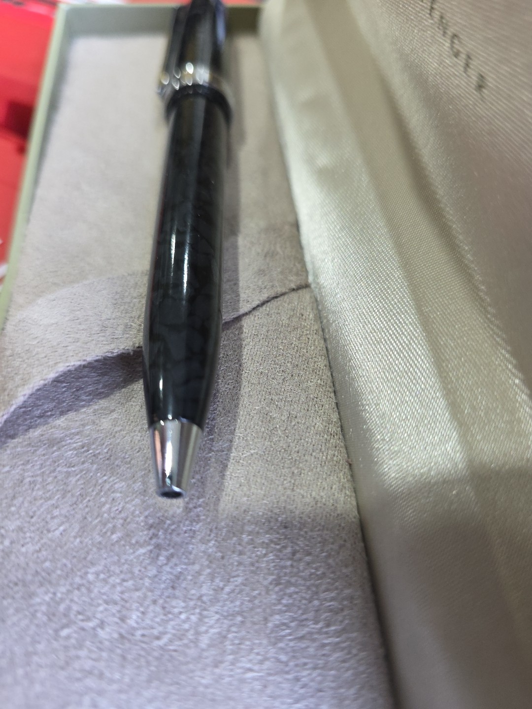 Levenger Black Mossaic Ballpoint Pen No Ink Generic Box