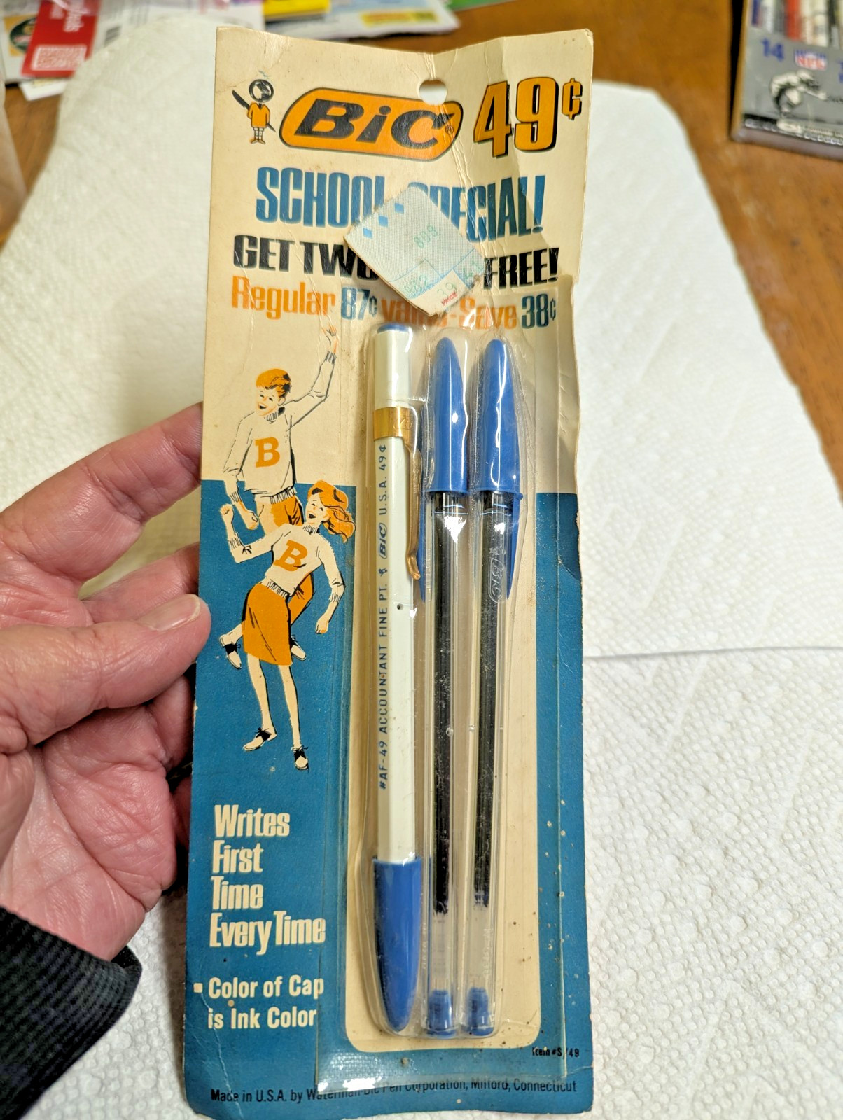 BIC School Special Pen Set 1970s BIC AF-49 + 2 standard New Old Stock WOW