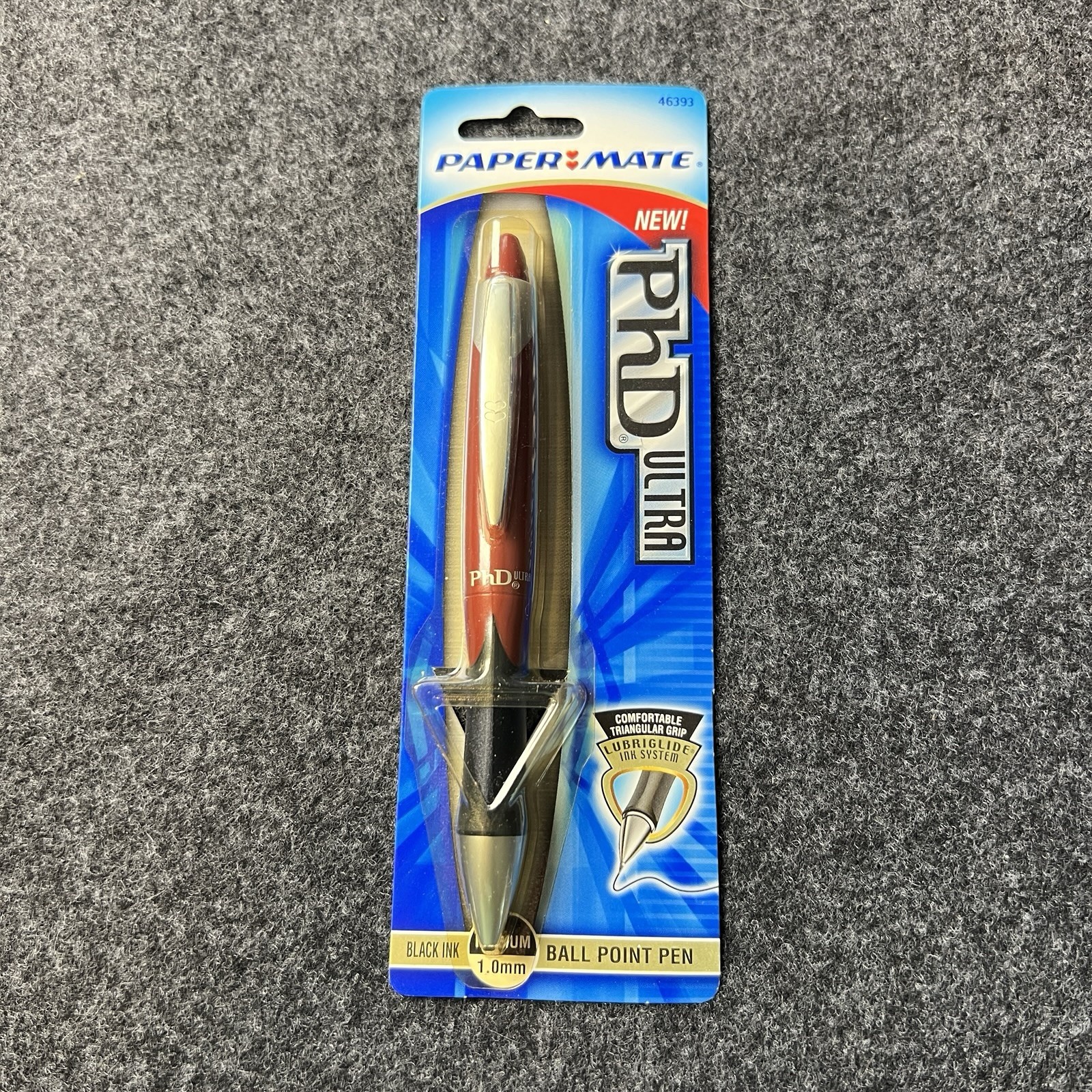 Paper Mate PhD Ultra Black Cherry Ball Point Pen NOS Medium Point Black Ink