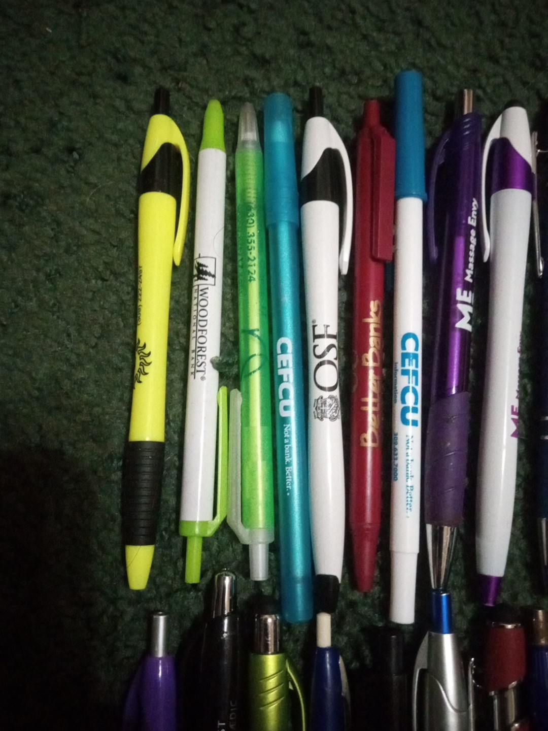 Advertisement Ballpoint Pens Lot Of 33 Decent Condition Multiple Brands Htf