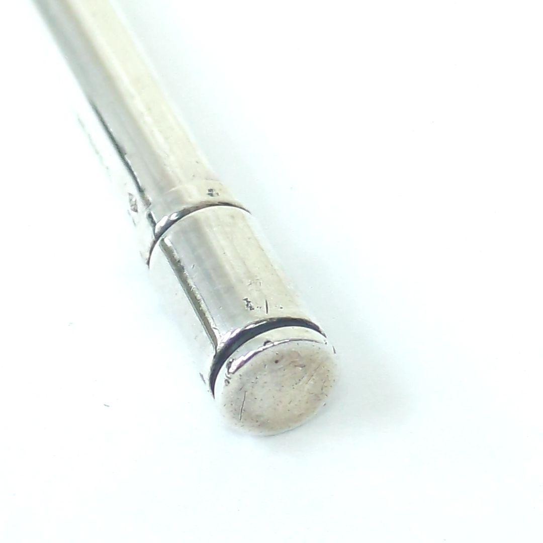 Official Hermes Agenda Mini Ballpoint Pen Silver 925 Size No Ink From Japan