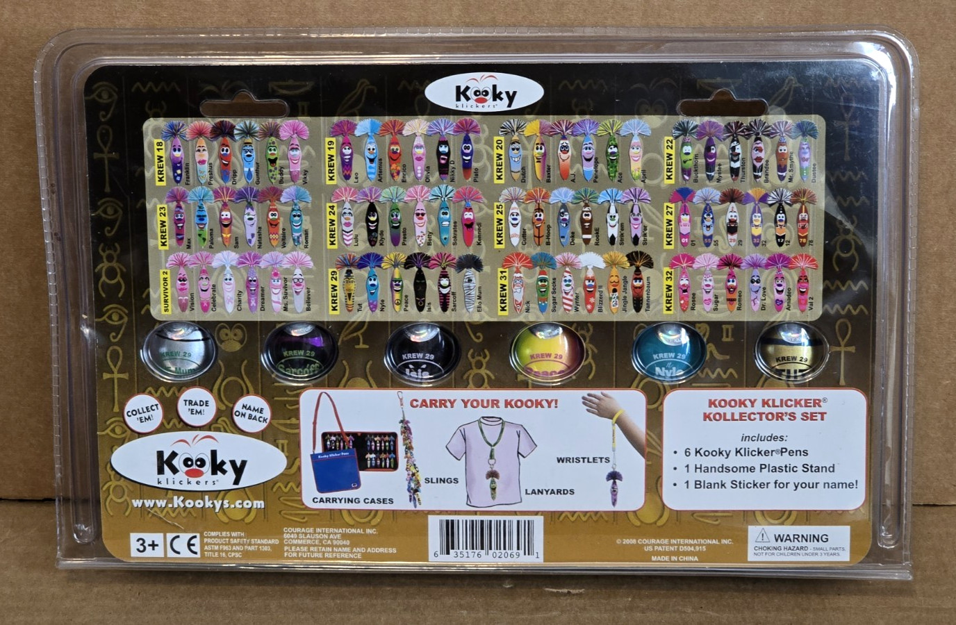 Kooky Klickers Complete Krew 29 Pen Set with Stand – New & Factory Sealed – 2008