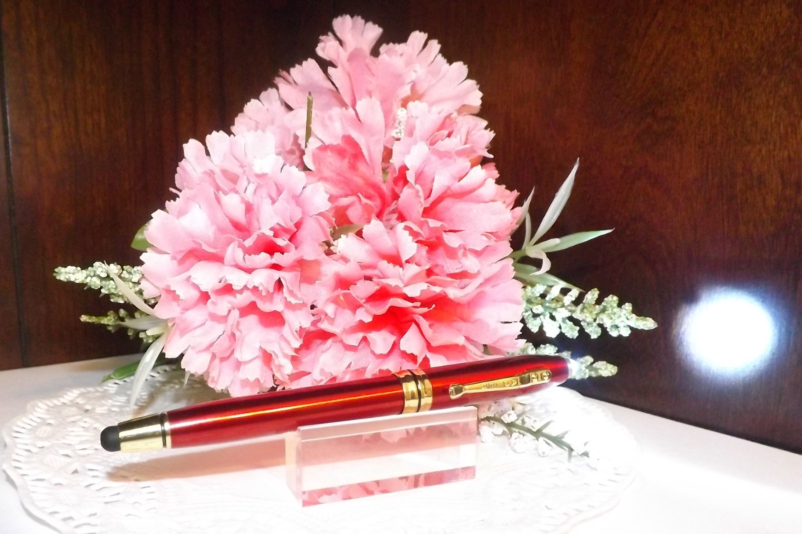 3 in 1 Royale Excel Tech Red Ballpoint Stylus LED Adler Pen (HIGH QUALITY)