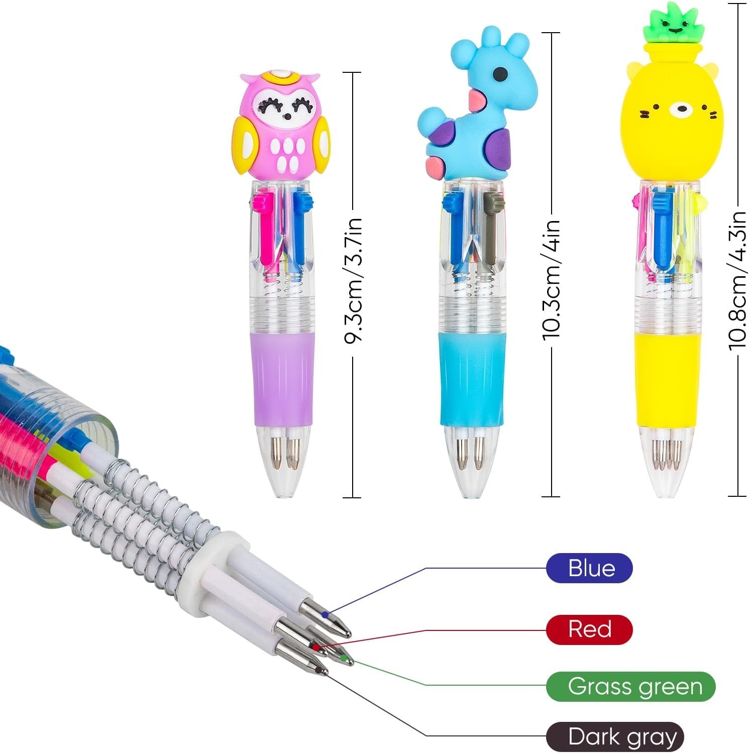 60-Pack Easter Multicolor Pen in One – Cute Easter Pens for Kids, 4-in-1 Ball…
