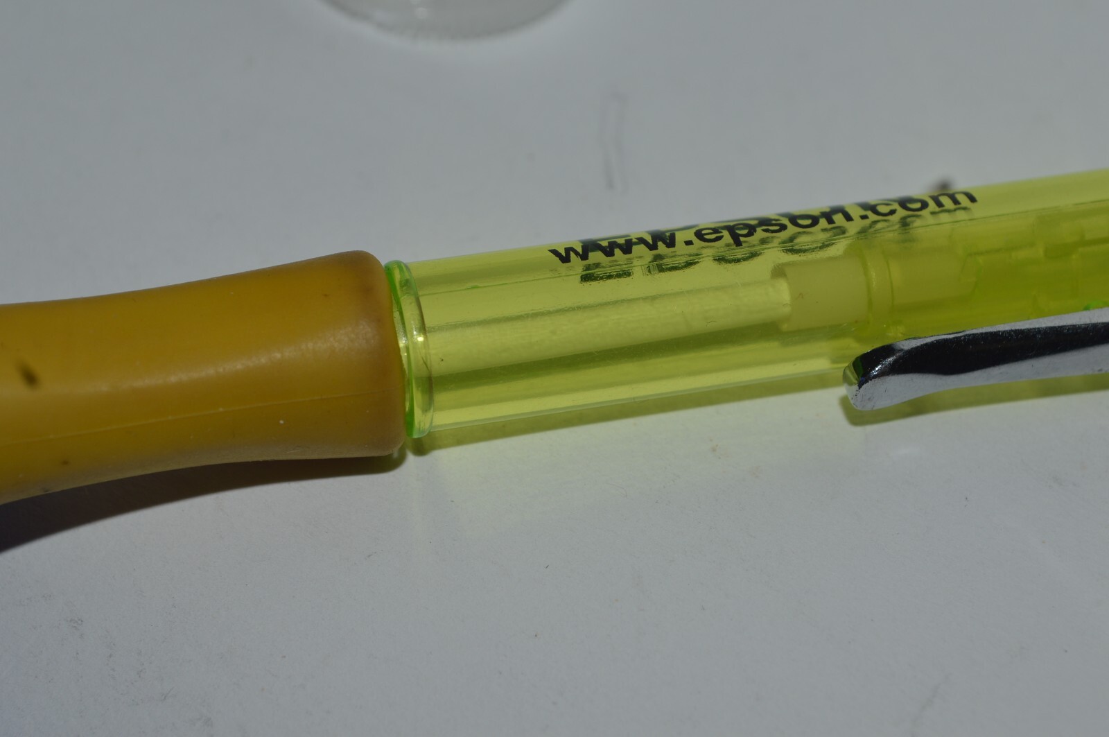 EPSON Promotional Ballpoint Pen Ergonomic Grip Lt Green Translucent Tested