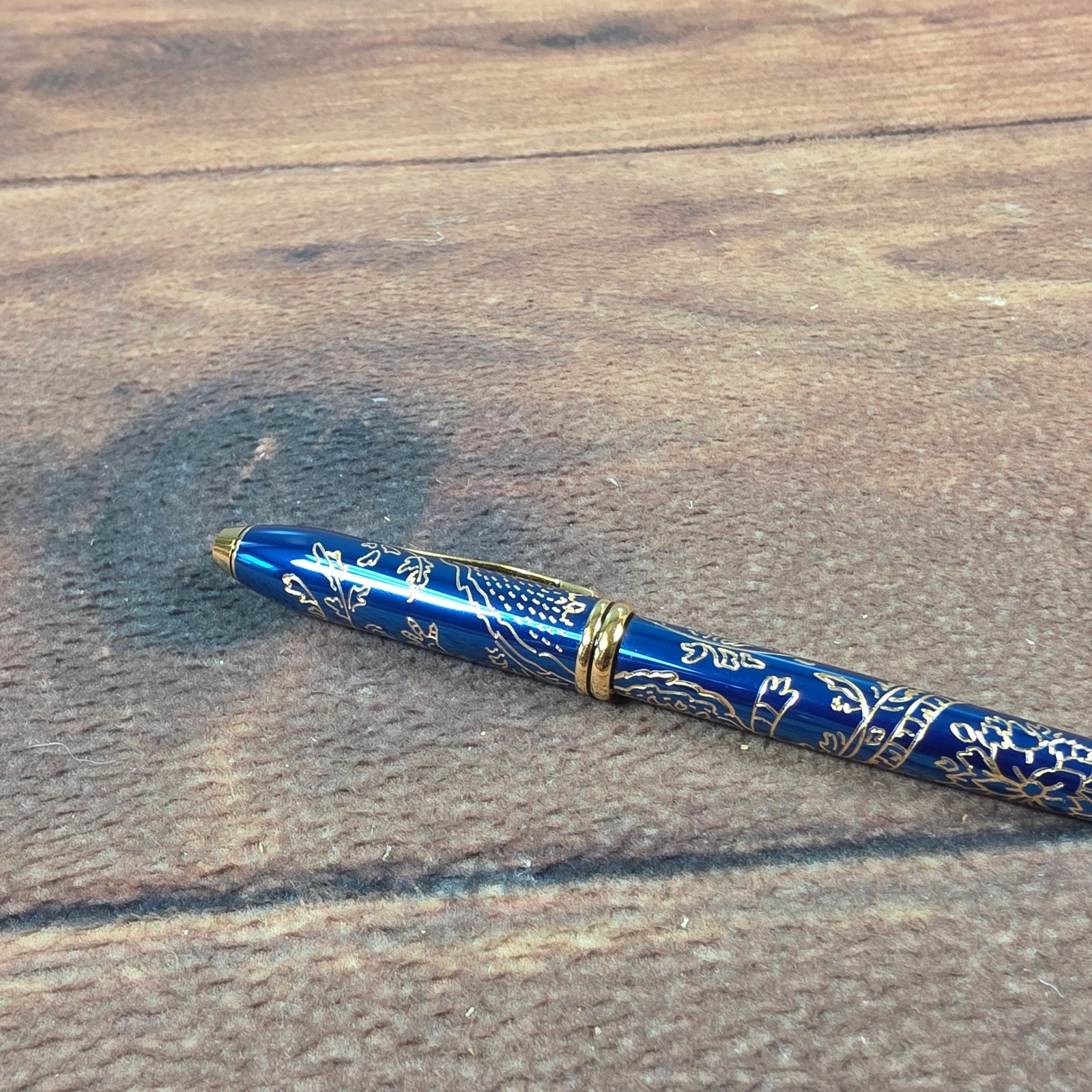 Cross Sauvage Ballpoint Pen Year of the Dragon Blue Gold Good Special Edition