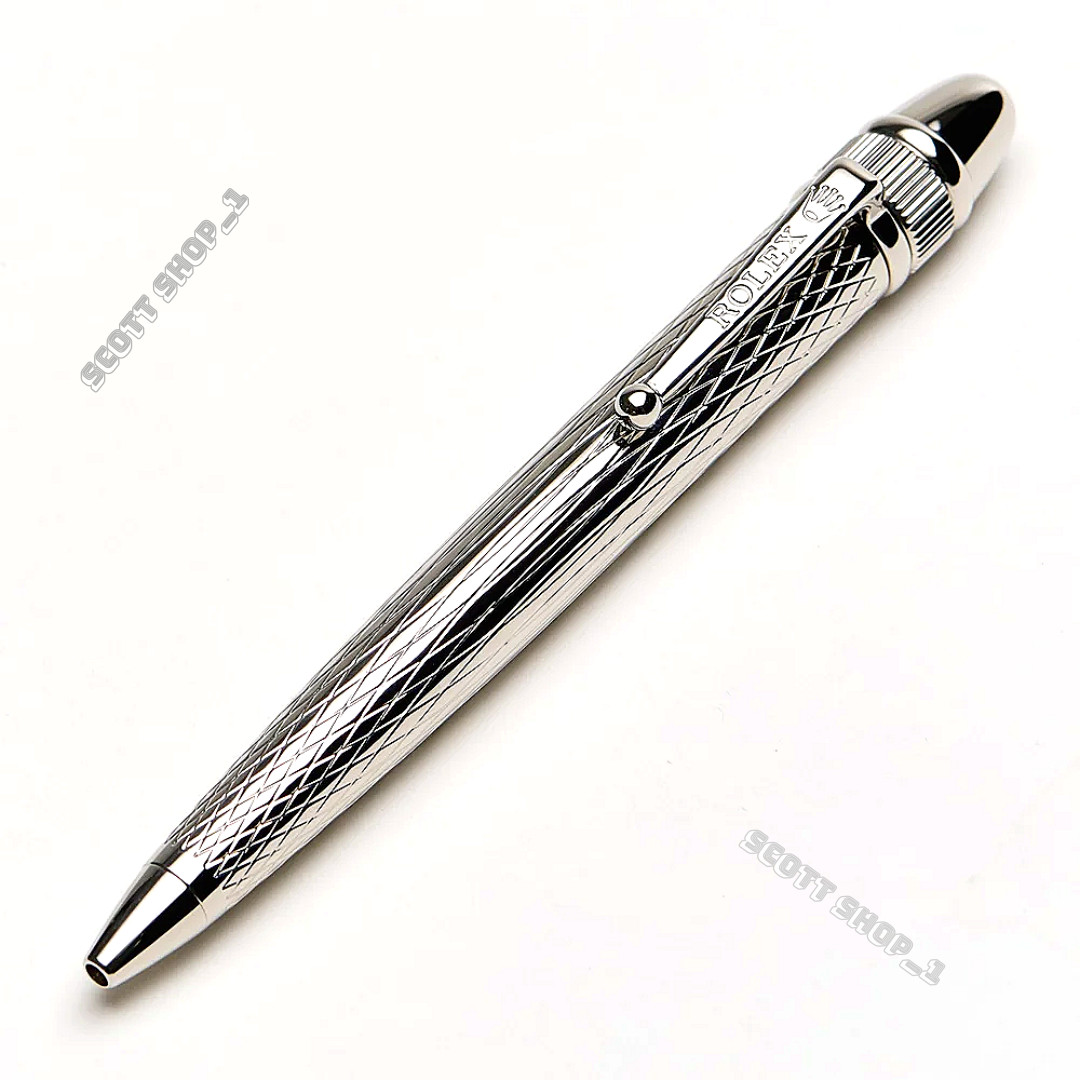 ROLEX Elegant Silver Ballpoint Pen Luxury Gift Box VIP Executive Pen AD VIP Gift