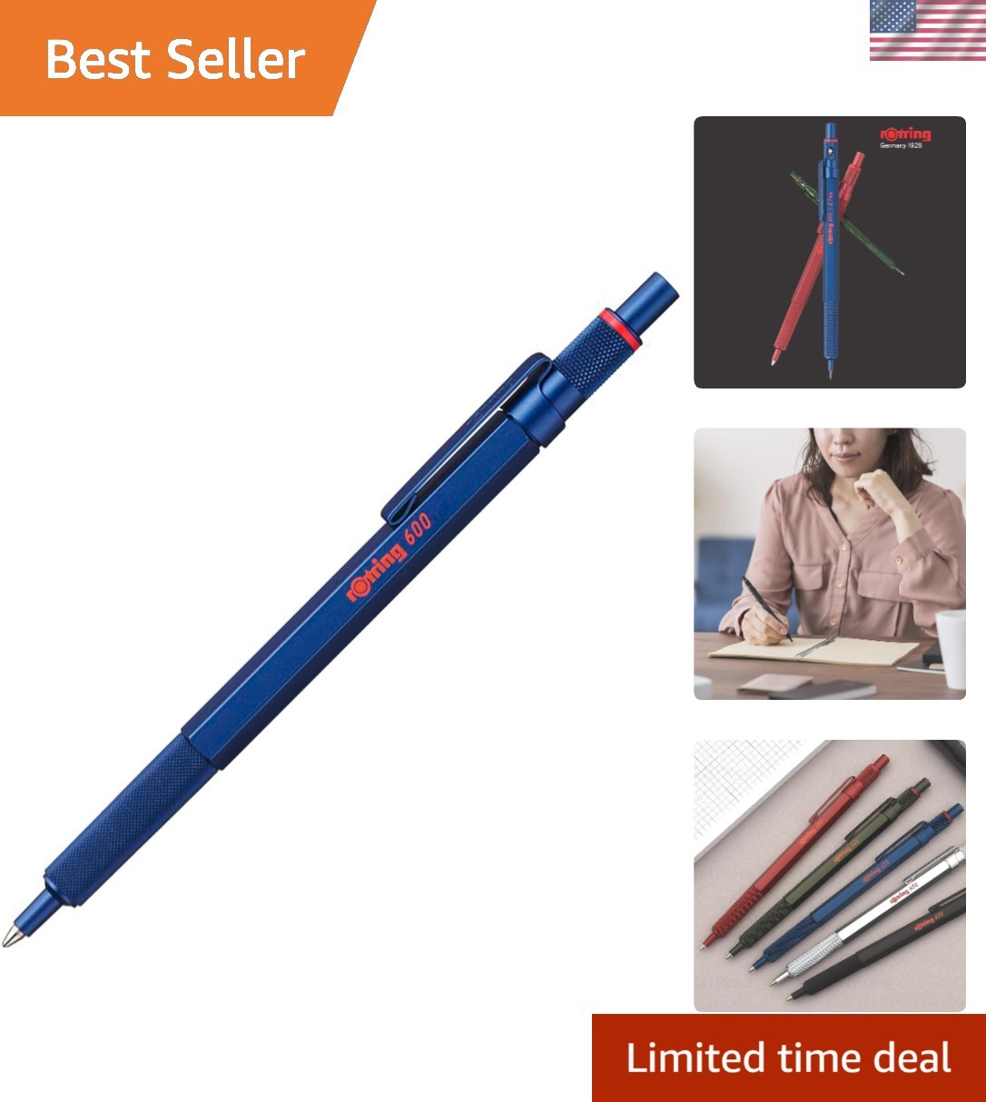 Compact 600 Ballpoint Pen – Non-Slip Grip, Perfect for Writing and Drawing
