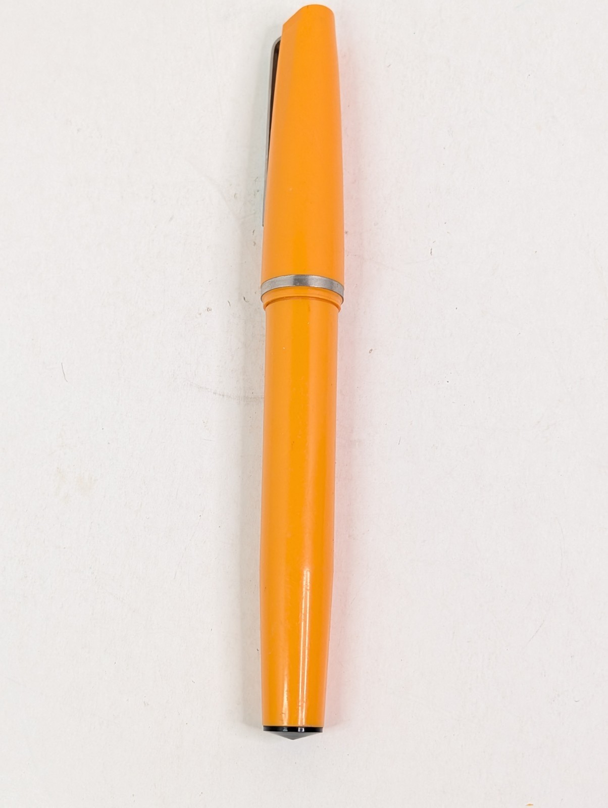 Large Oversized Jumbo 9″ Orange Ball Point Pen Novelty Gag Office Italy Vintage