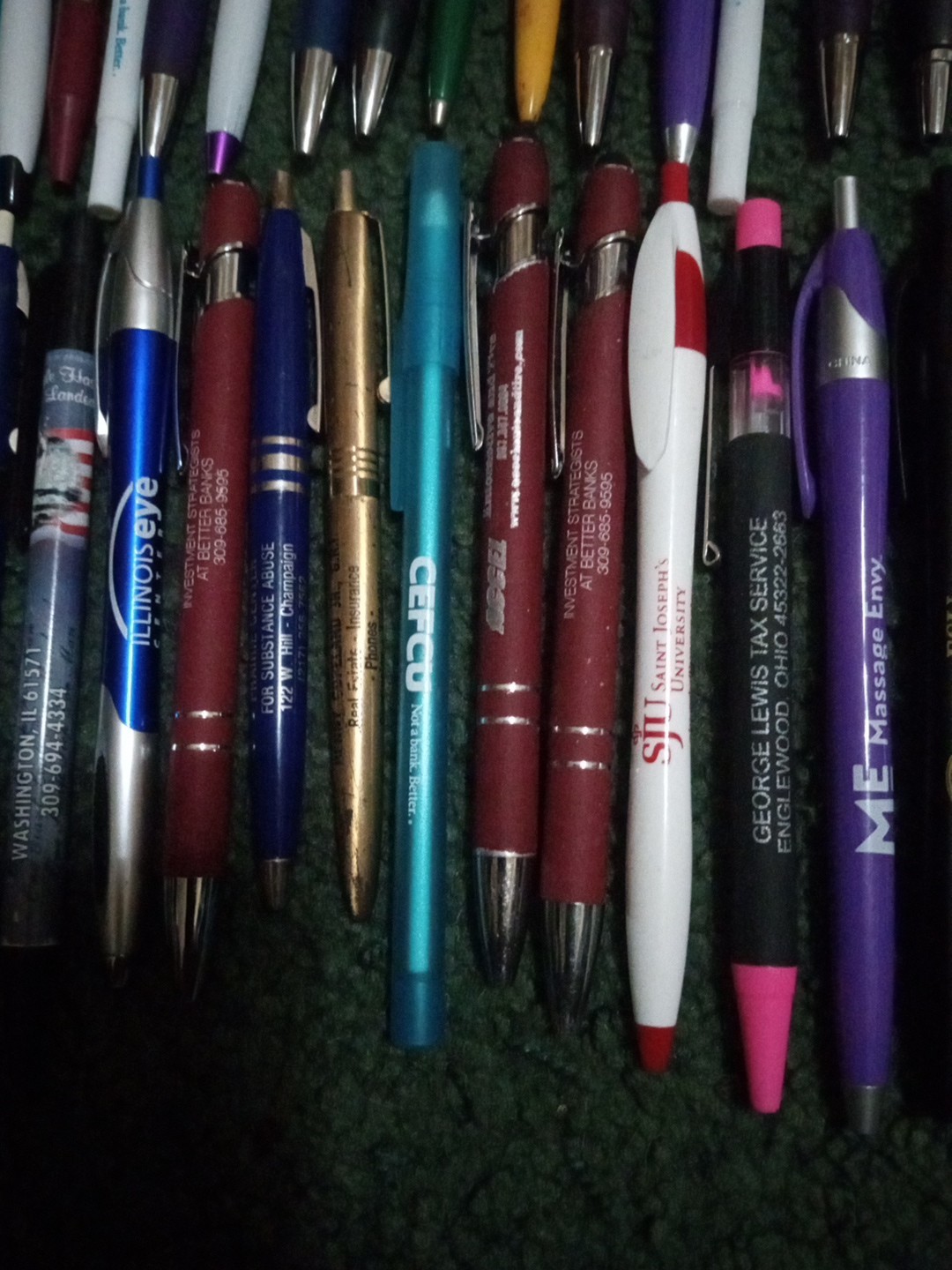 Advertisement Ballpoint Pens Lot Of 33 Decent Condition Multiple Brands Htf