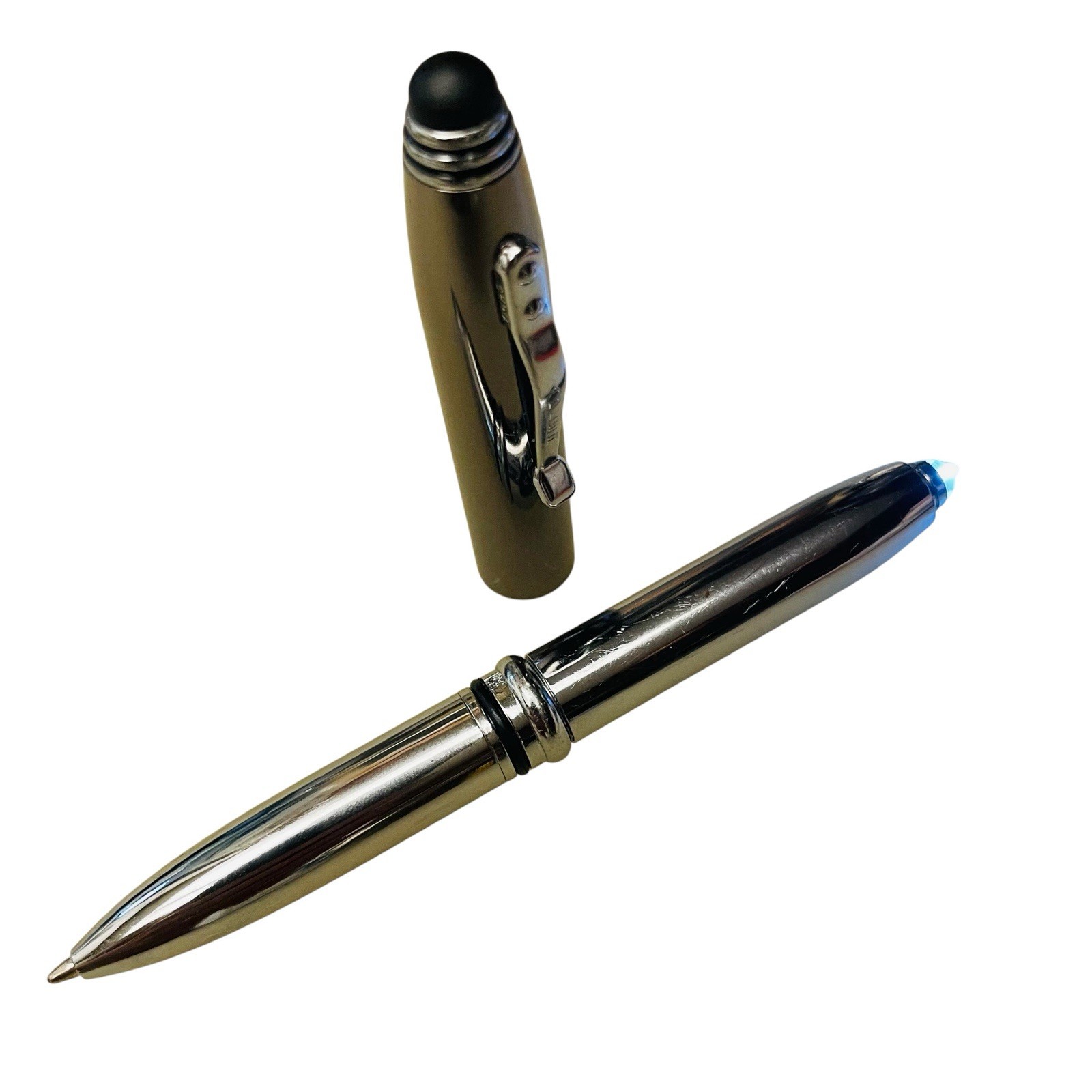 Adler 3-in-1 LED Tip Pen Touch Screen Stylus Brown Metal Black Ink Advertising