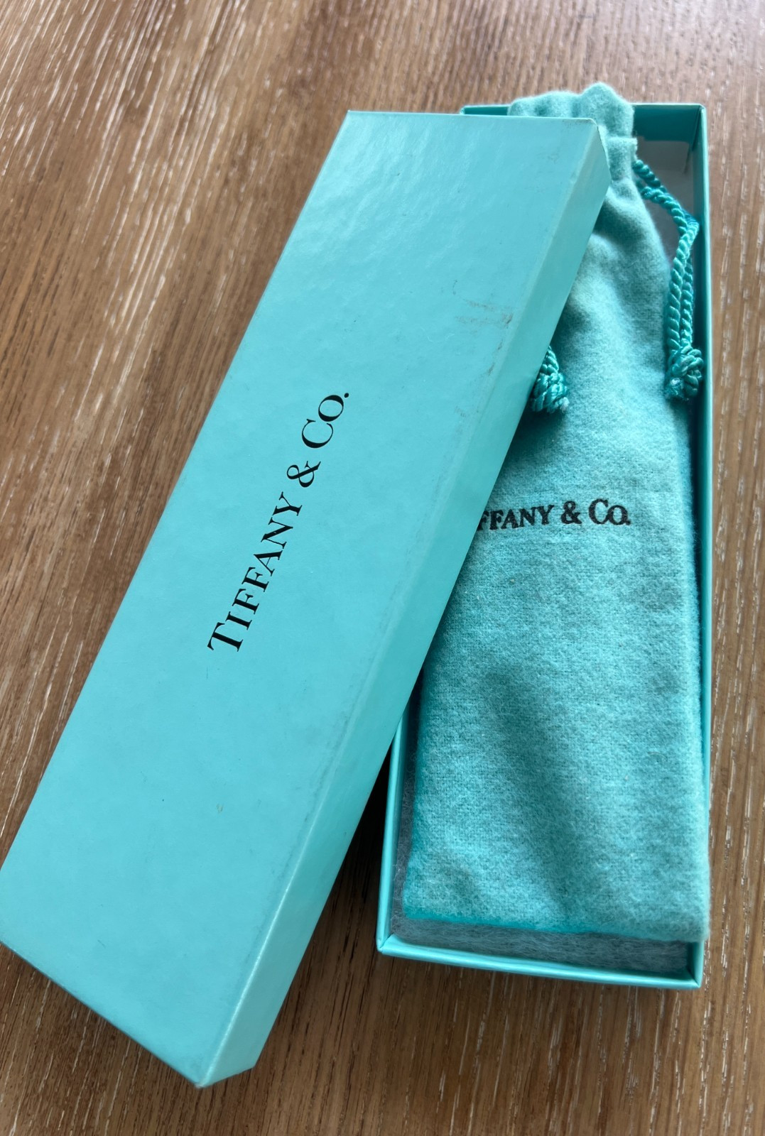 Tiffany & Co Blue Executive Ballpoint Silver «T» Pen ( Box & Pouch)
