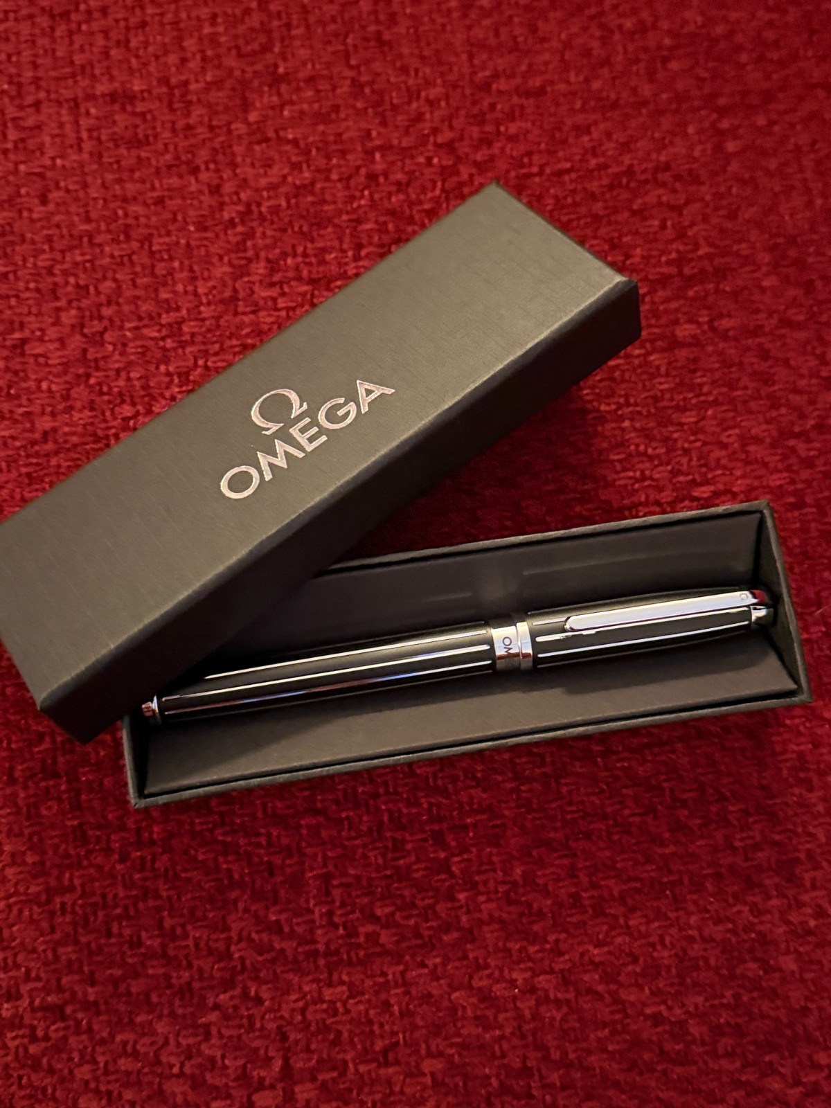 Omega Watch Executive Rollerball Pen, 0.6 Black Ink, Refillable, Luxury AD Gift