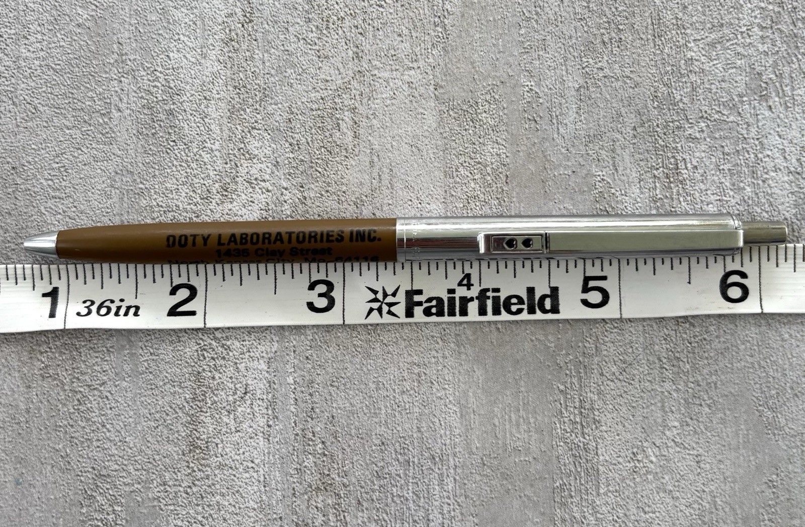 Vintage Paper Mate “The Profile” SLIM Pen Double Heart Brown & Chrome ~Dry Ink~