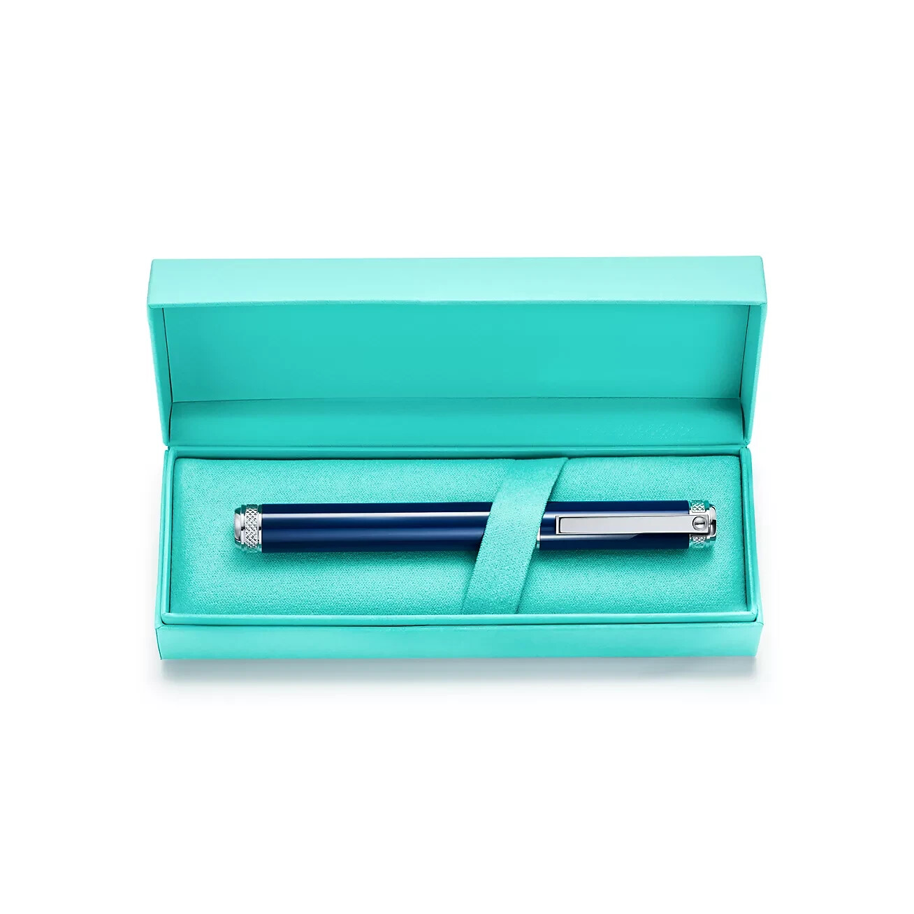 Tiffany [Online Only] Diamond Point Fountain Pen Sterling Silver/18K Navy RARE