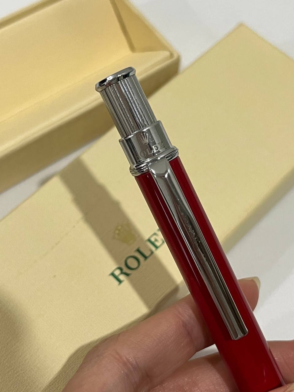 Rolex Red Ruby Oyster Ballpoint Pen 2026 – Full Box – VIP Gift New, Fast Ship