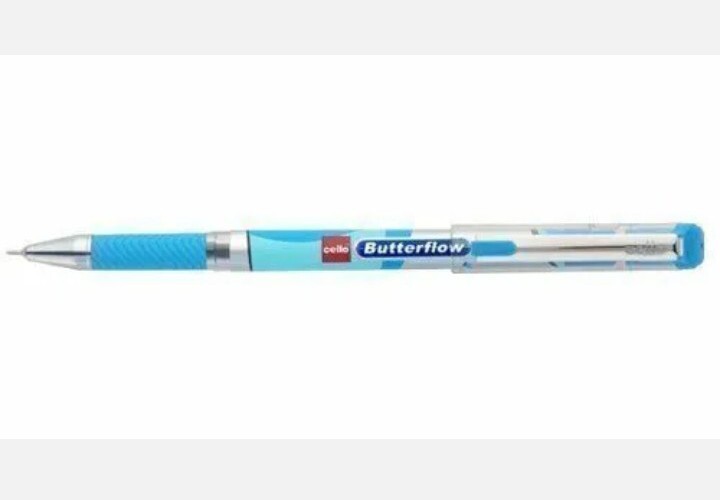 Pack of 10 Cello Butterflow Smooth Writing Fine Ball Pen Blue