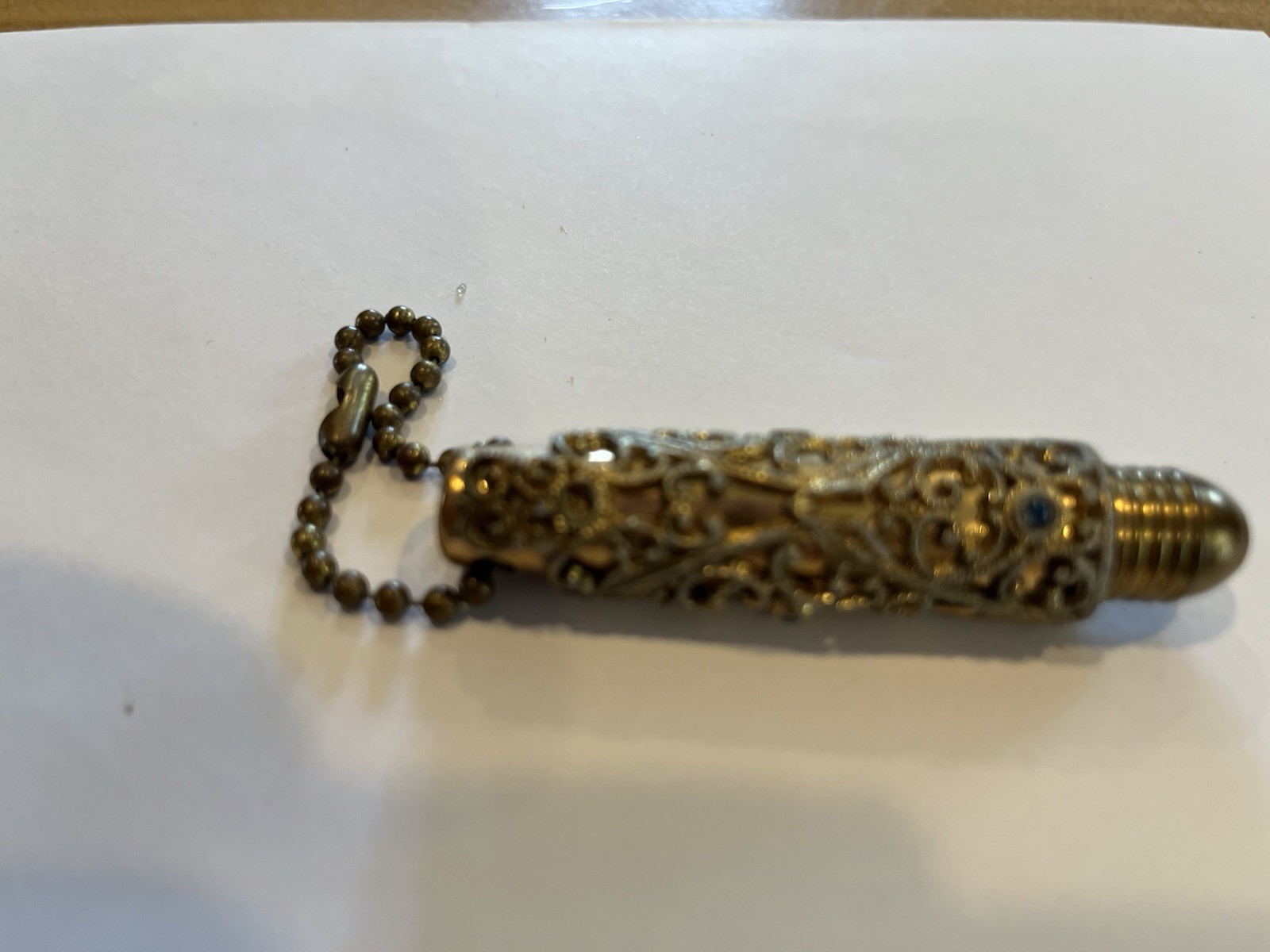 Vintage 1950S Gold Tone Filigree Pen