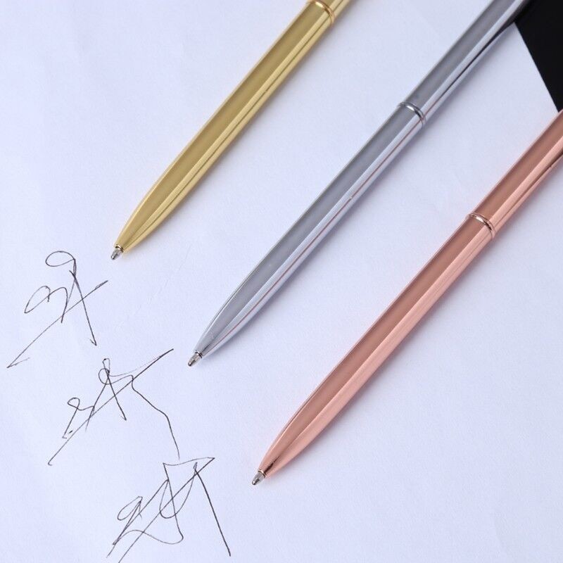 Metal Ballpoint Pen Slim Ball Pen Business Writing Office School Supplies@