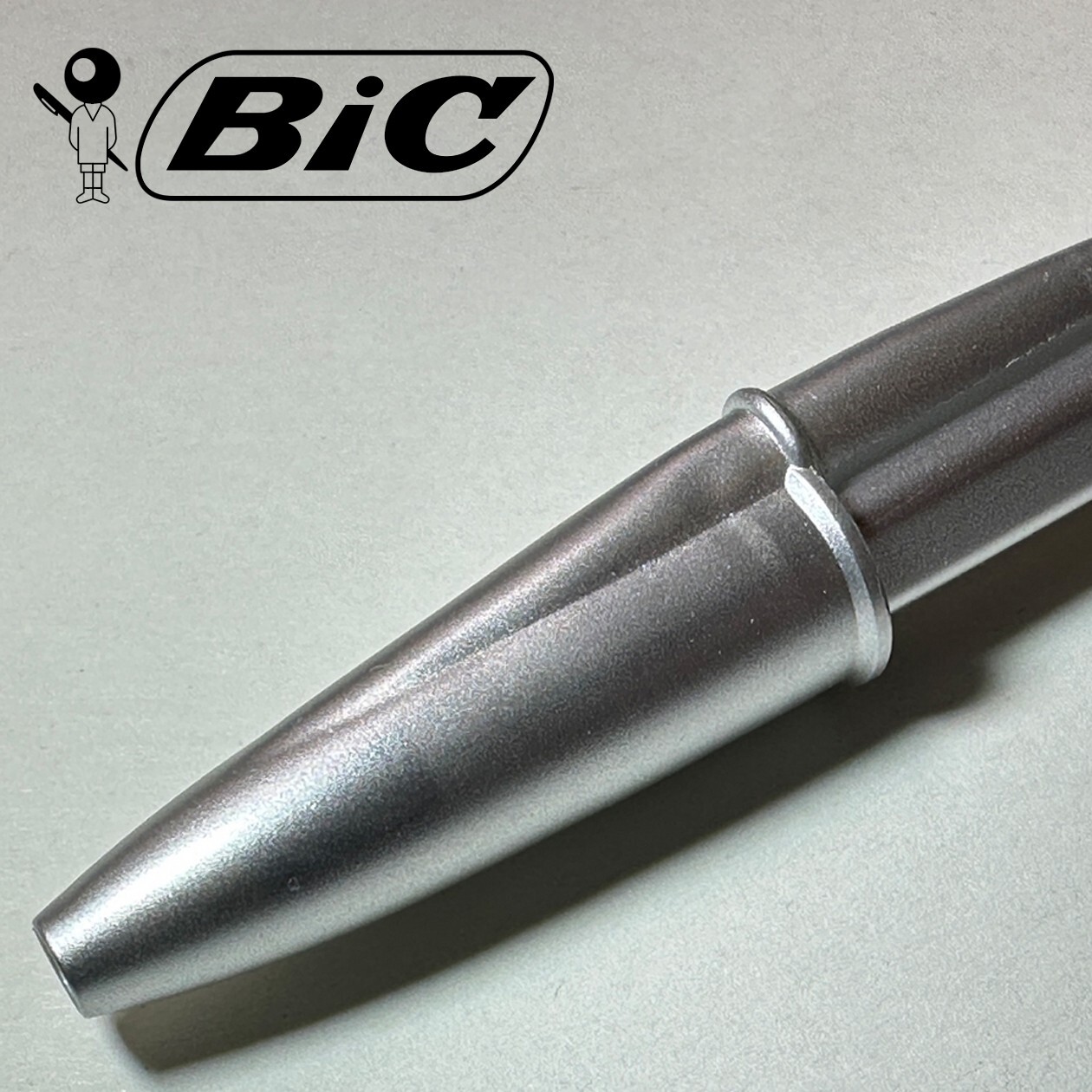 BIC Aluminum Body Refillable Cristal Re’new Ball Point Pen 1.0mm with 2 Refills