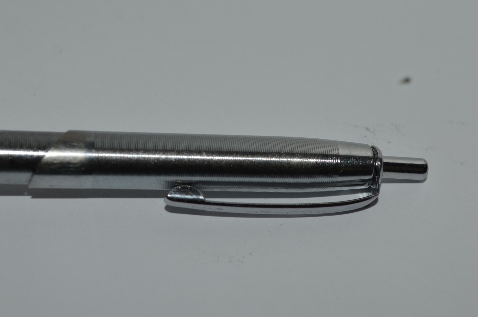 RITEPOINT Ballpoint Pen Grooved Stainless Steel Made in USA Circa 1950’s