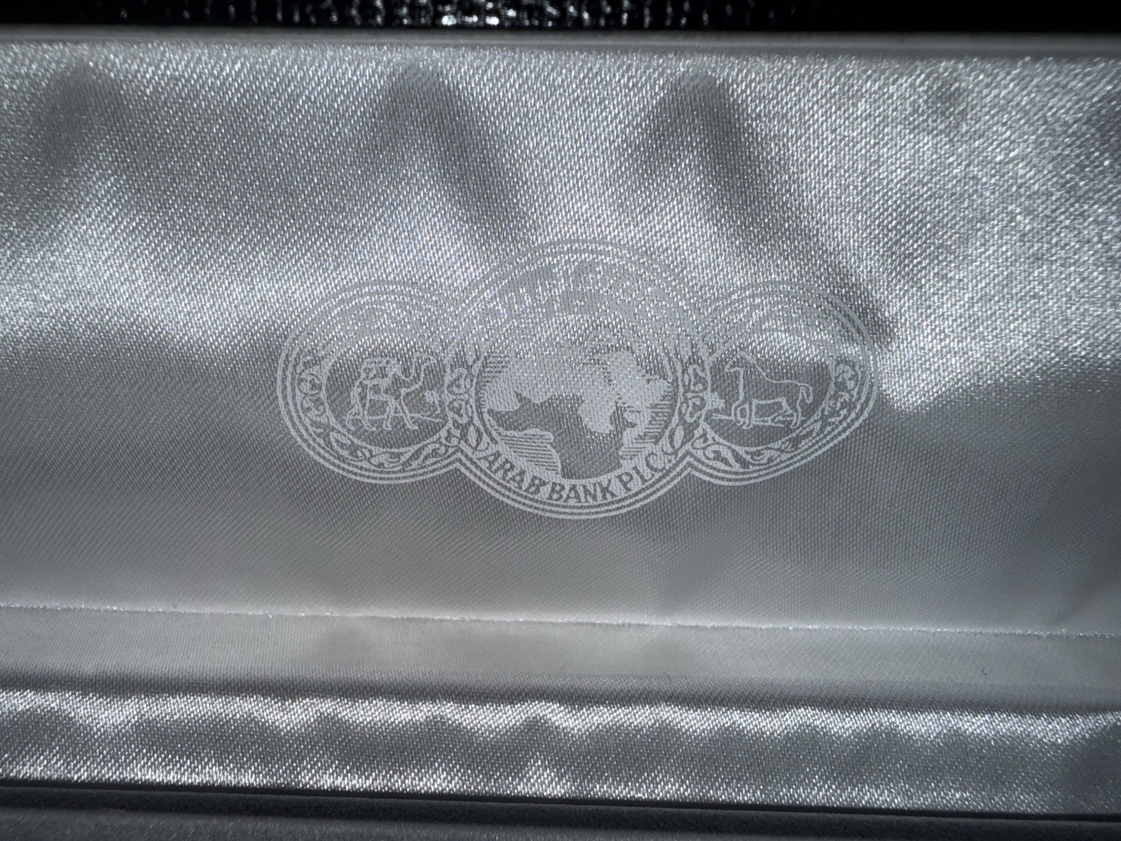 Silver Pen set branded with the Arab Bank Plc With Arabic Scrip In Box
