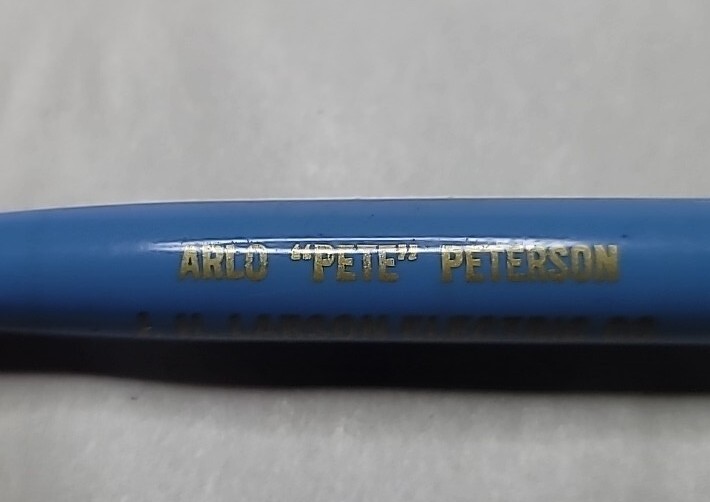 VTG Kwik Klik Ballpoint Pen J. H. Larson Electric Co Argo “Pete” Peterson A145