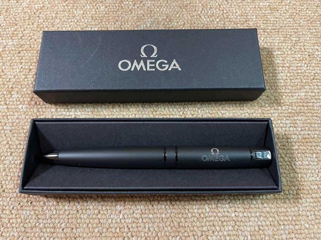 Omega Ballpoint Pen Black Box Novelty For Watch Rare Original Gift Japan New