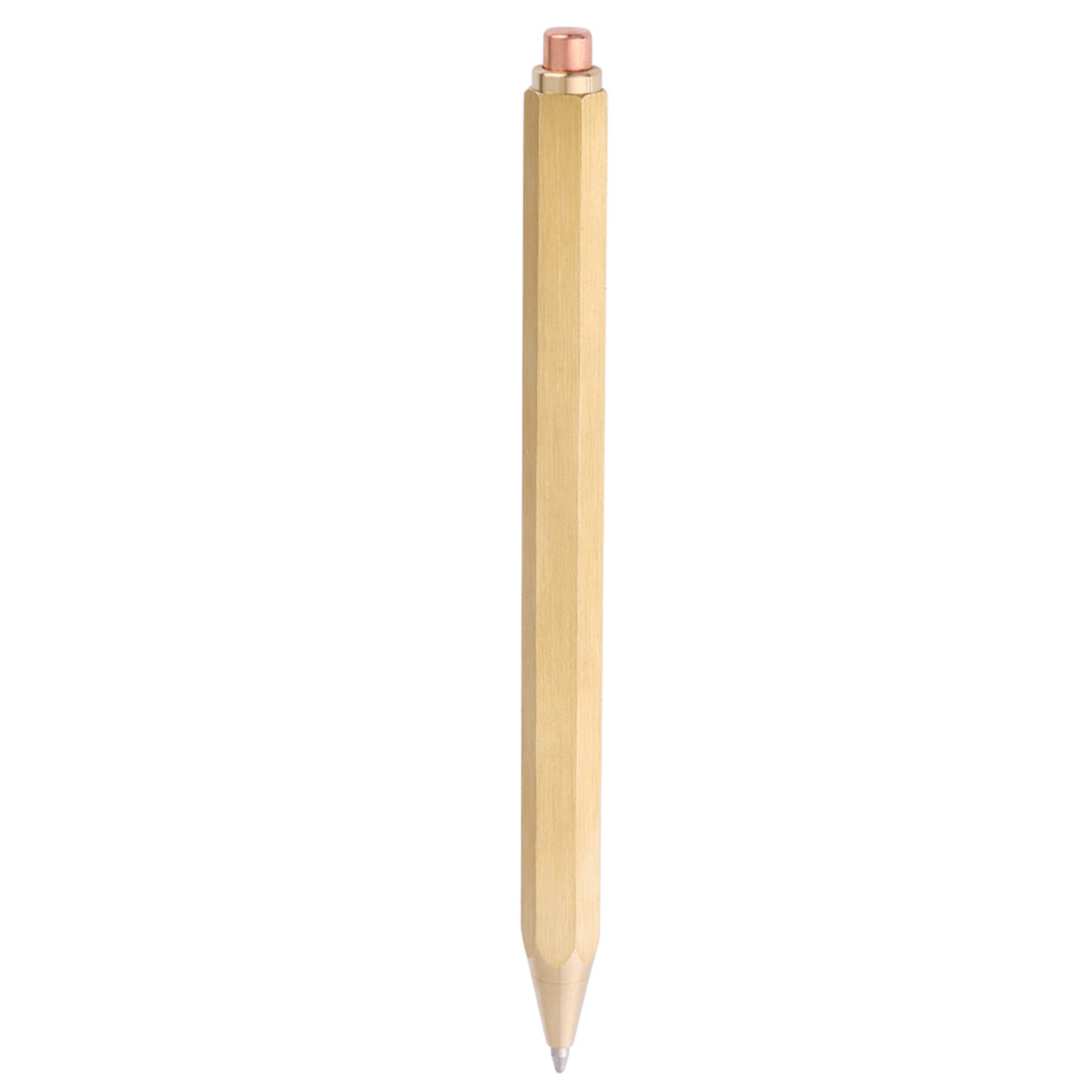 1PC Copper Brass Pen Spring Ballpoint Pen Writing Stationery Office Supplies♡