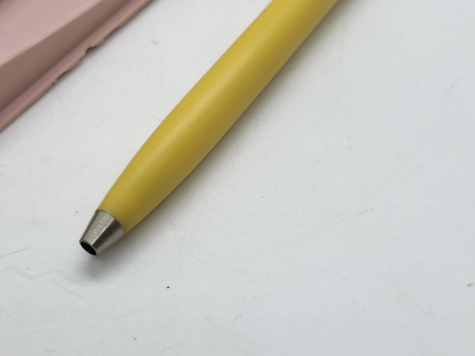 Vintage Soviet ballpoint pen USSR yellow with metal tip in a box price 2 r 40 k