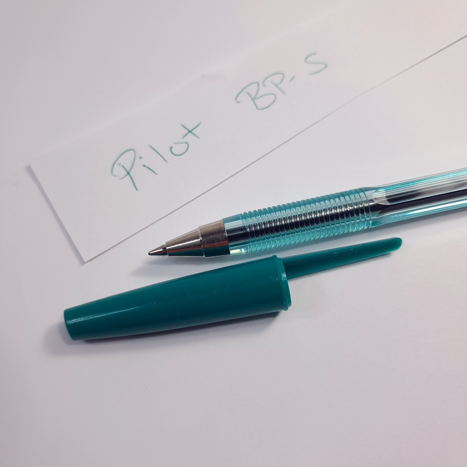 Vintage Pilot BPS BP-S Ballpoint Pen Green Fine Point Ball point capped clear