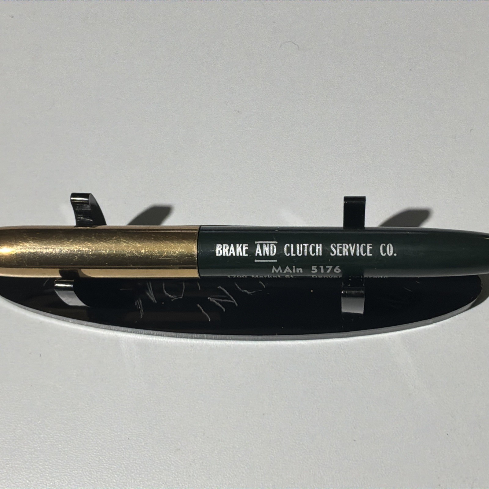 VTG 1940’s Ritepoint Ballpoint Pen – Brake & Clutch Service Co. Denver CO