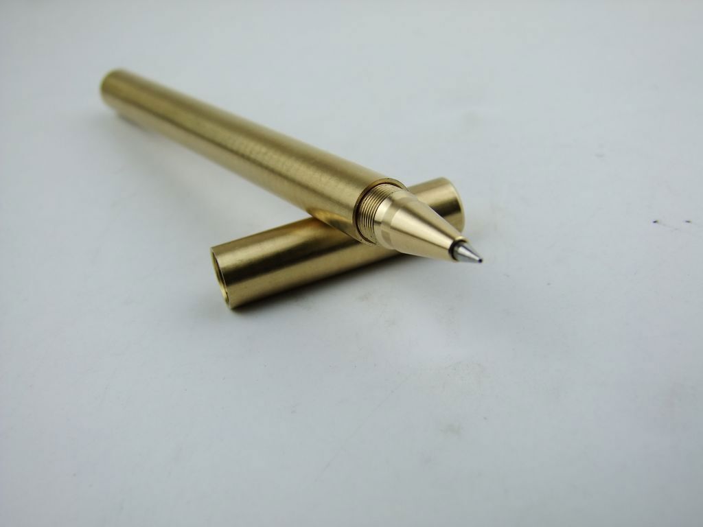 Handmade Solid Brass Ball Point Pen Office Ballpoint Pen With Clip Gifts New