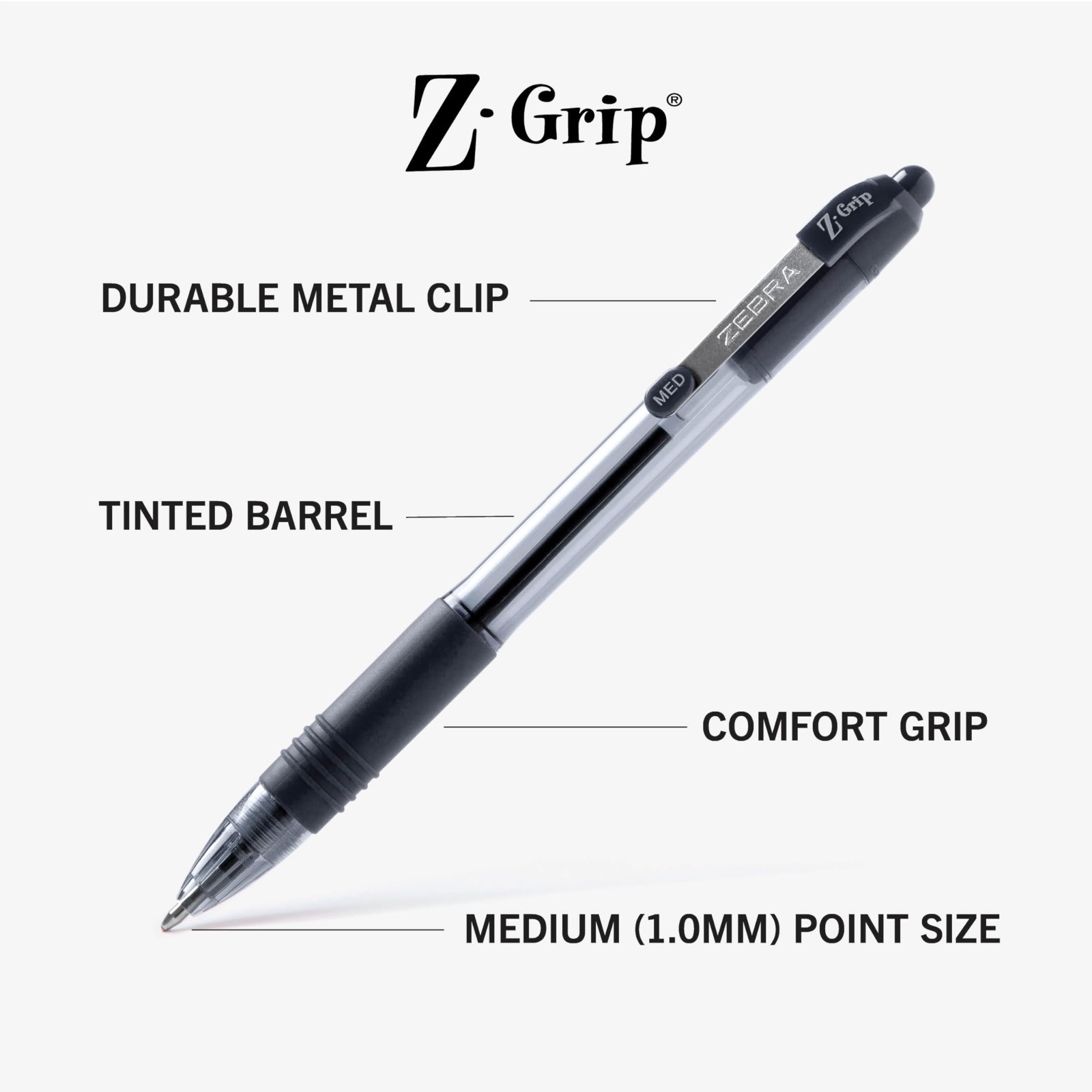 Smooth Writing Retractable Ballpoint Pens, Black Ink, 1.0mm, Bulk 108 Pack – Ide