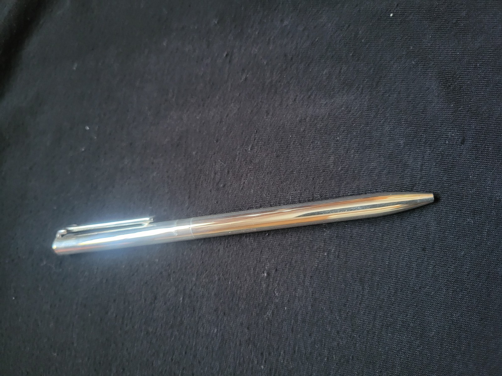 Tiffany & Co. 925 Sterling Silver T-Clip Ballpoint Pen with Pouch and Gift Box