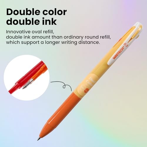 Retractable Gel Ink Pens: Multi Colored 2 1 Count (Pack of 8) 8 Pcs Multicolor