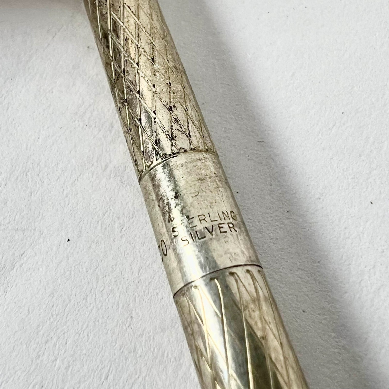 Tiffany & Co. Diamond-Textured Sterling Silver Ballpoint Pen