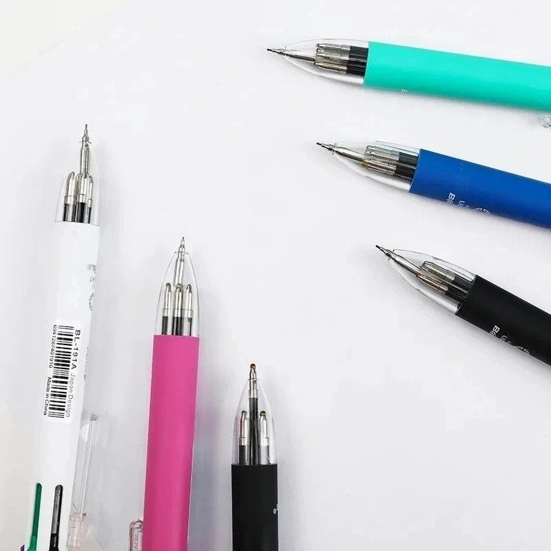 6 in 1 Multicolor Ballpoint Pens 5 Colors Ball Pen 1 Automatic Pencil with Erase